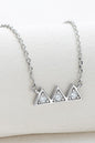 Moissanite Triangle Platinum-Plated Necklace