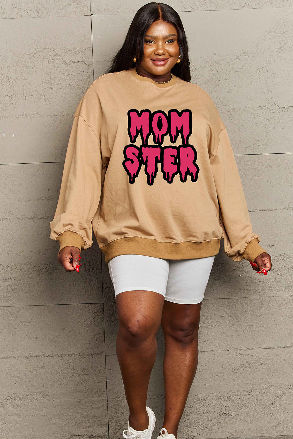 Plus Size MOM STER Graphic Sweatshirt