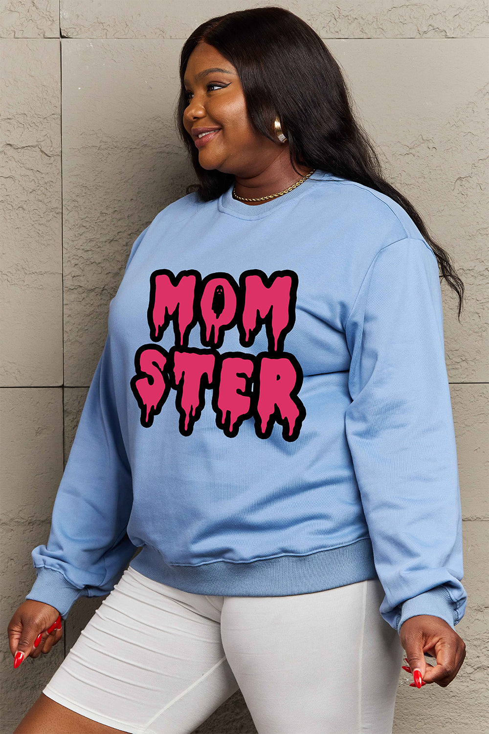 Plus Size MOM STER Graphic Sweatshirt