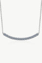 Sterling Silver Curved Bar Necklace