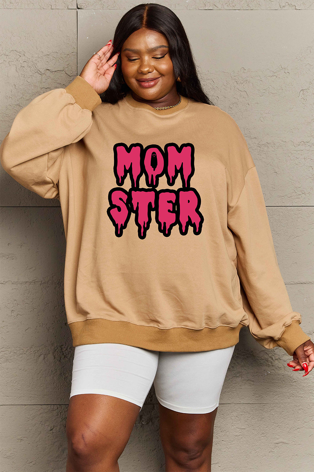 Plus Size MOM STER Graphic Sweatshirt