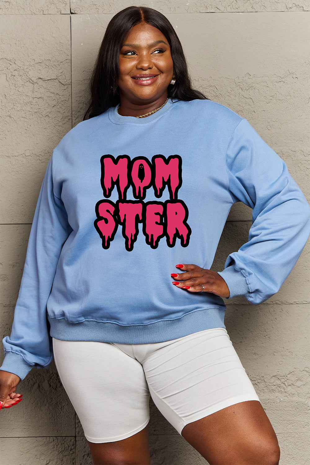 Plus Size MOM STER Graphic Sweatshirt