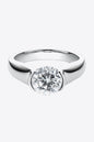 Looking Good 2 Carat Moissanite Platinum-Plated over Sterling SilverRing