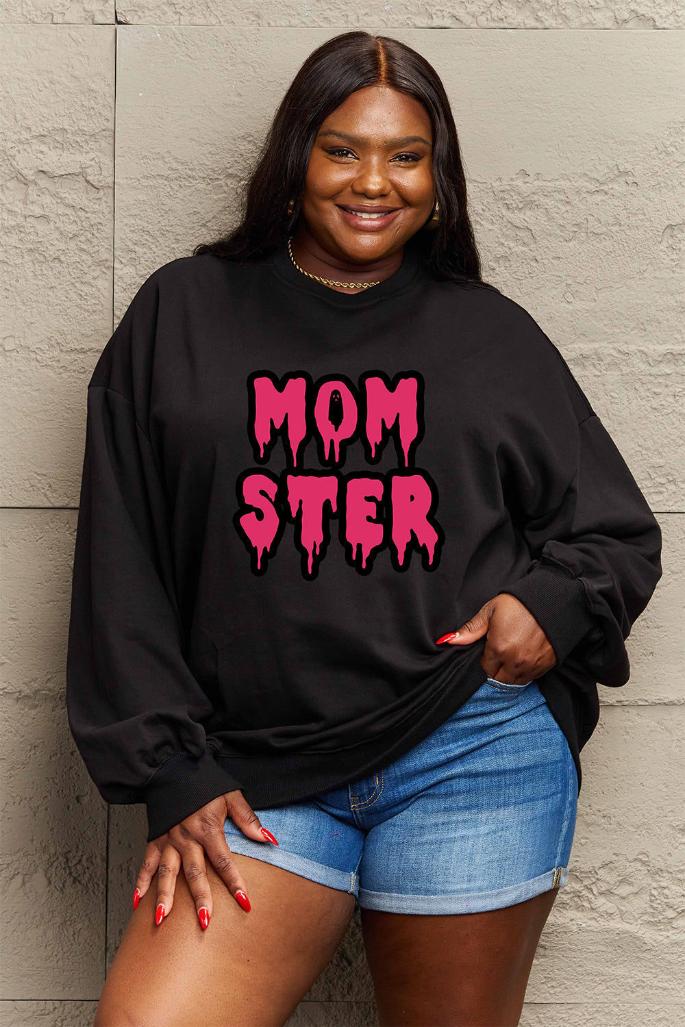Plus Size MOM STER Graphic Sweatshirt