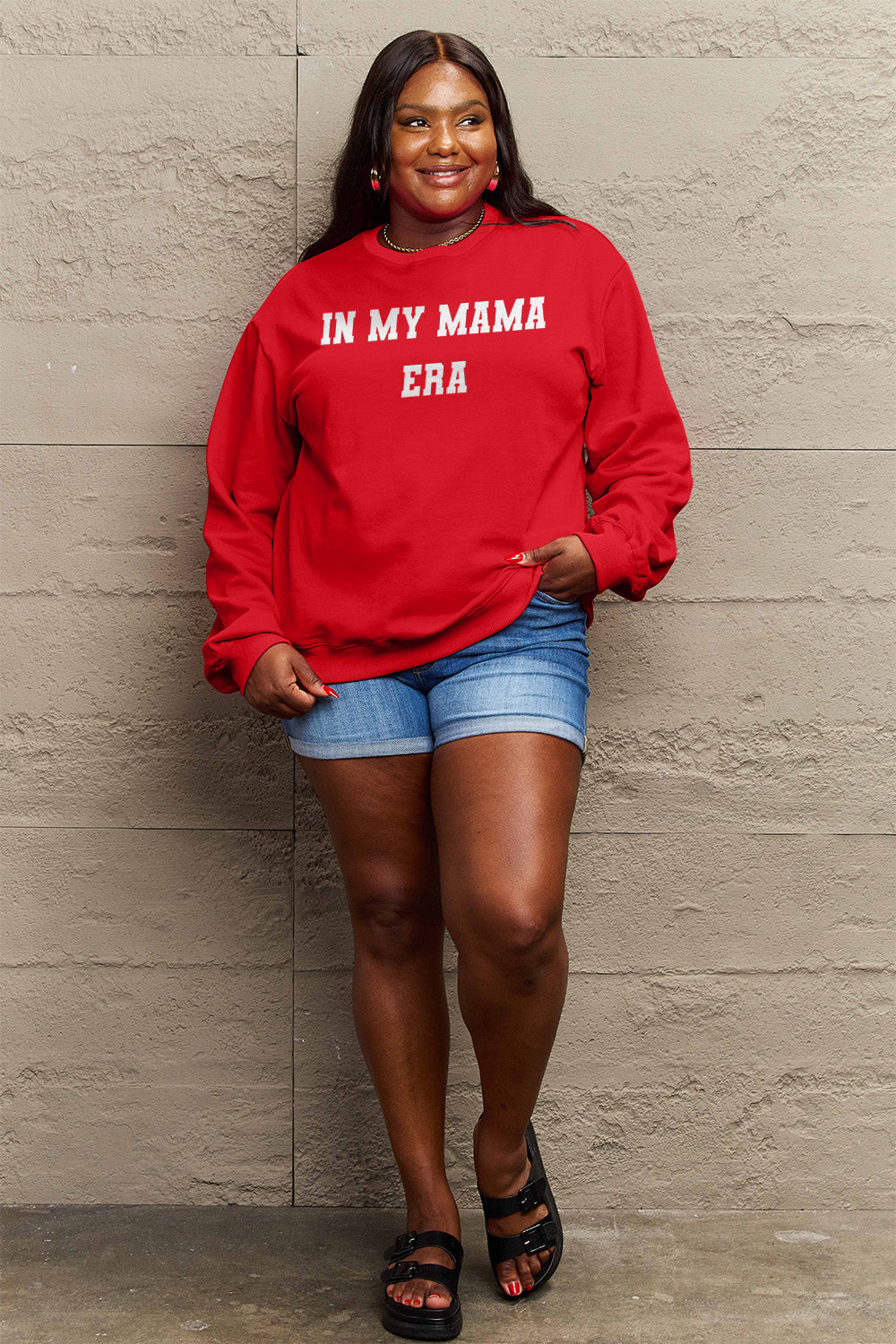 Simply Love Full Size IN MY MAMA ERA Graphic Sweatshirt
